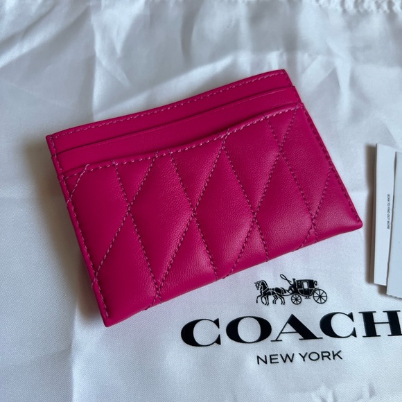 NWT COACH CARD CASE WITH PILLOW QUILTING - Picture 3 of 5